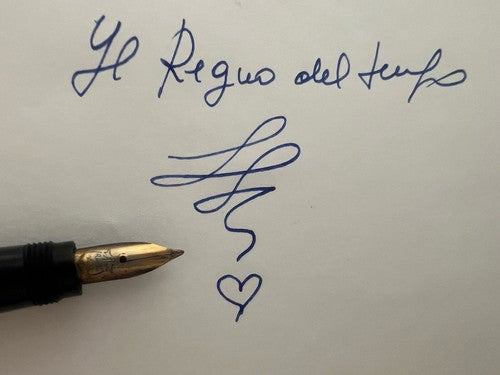 UHLMANN'S Eternal Stylo-Plume Stylo à Plume Rétractable Plaqué Or Marche Vieux