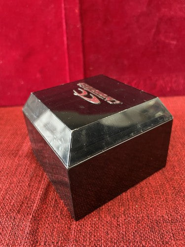 Chronotech Uhrenbox aus Kunststoff, schwarz, Vintage 