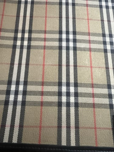 🔴 BURBERRY porta agenda tessuto check interno seta moirè nera ORIGINALE vintage