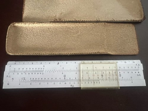 🔴 Regolo GUIGOZ calcolatore latte in polvere fodero pelle vintage