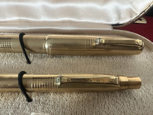 DE WATERMAN Stylo-Plume Stylo à Plume Ideal Levier Plaqué Or 18 KT Scrivono