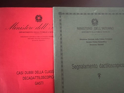 🔴 Kriminalpolizei 1988 Bücher und Akten zur Daktyloskopie FINGERABDRUCK-Ministerium 