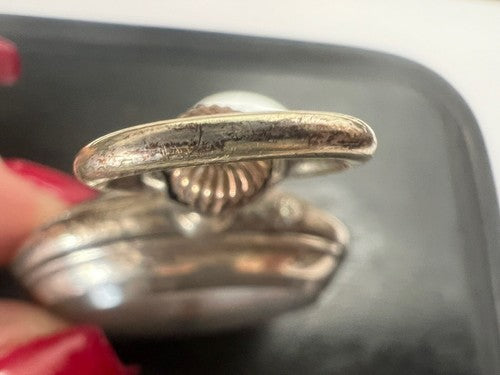 🔴 LEON PERRIN orologio tasca ARGENTO 800 cesellato da revisionare parti