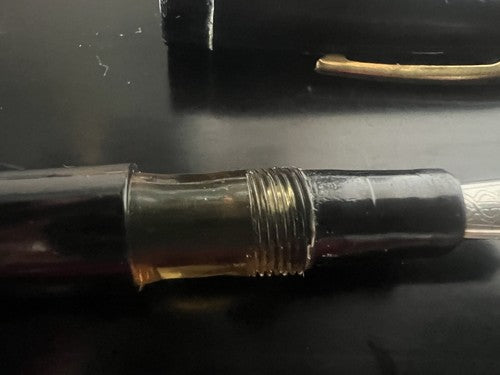 Mercure Stylo-Plume Stylo à Plume Piston Bouton Hublot Transparent Écrit Rétro
