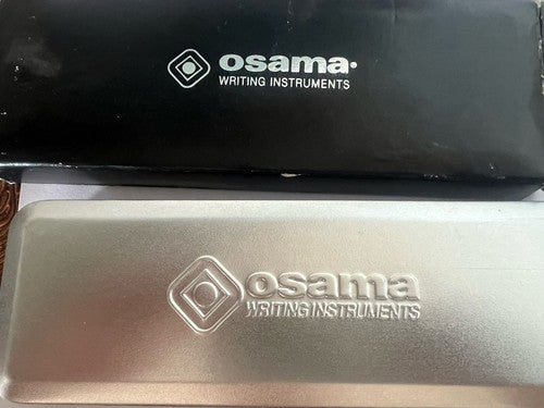 🔴 OSAMA penna sfera roller alluminio con scatola e contro scatola