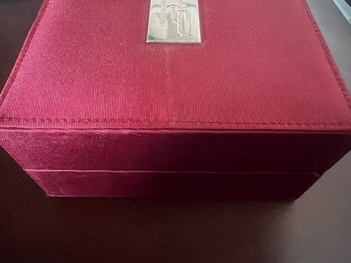 🔴 SALVATORE FERRAGAMO custodia occhiali fodero di tessuto rosso