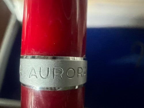 Aurora Stylo-Plume Sphère Automatique Rouge Écrit Avec Trousse Vintage 