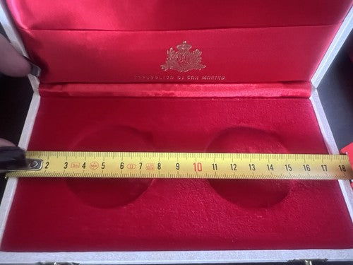 🔴 Scatole SAN MARINO monete medaglie 2 posti astucci custodie bianca 2 PEZZI