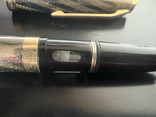 🔴 CONDOR penna stilografica DELUXE a pistone ricarica scrive vintage 50