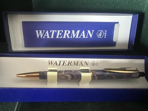 Waterman Pen Sphere Reflex Light Blue With Trimming Gold Marking Vintage