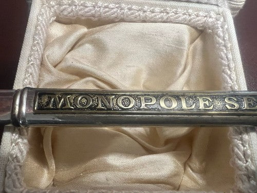 🔴 MONOPOLE matita meccanica antica metallo cesellato antica Belle Époque 1880
