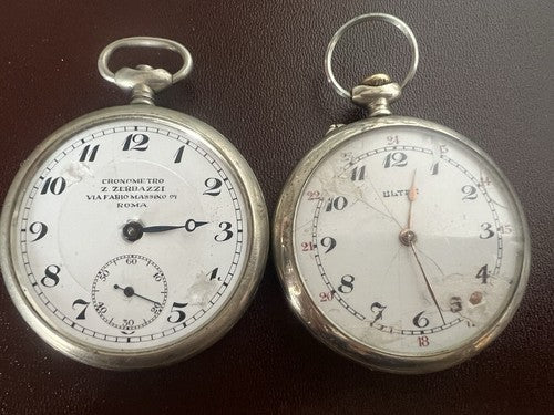 🔴 ULTRA orologio tasca CRONOMETRO ZERBAZZI manuale da revisionare parti vintage