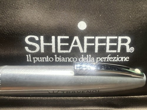 🔴 SHEAFFER penna stilografica Triumph 444 cromata pubblicità garanzia astuccio