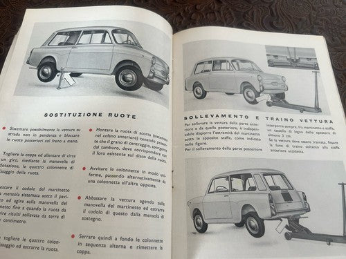 Autobianchi Bianchina Panoramica Booklet Car Use Maintenance Original