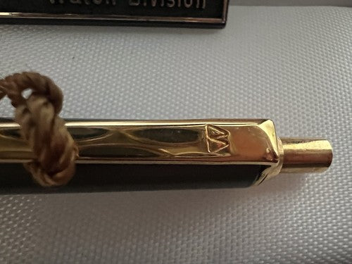 🔴 ELMITEX penna sfera by Montegrappa lacca verde militare a pulsante vintage