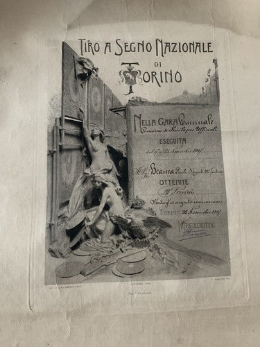🔴 REGNO ITALIA Vittorio Emanuele III TIRO SEGNO TORINO concorso UFFICIALI 1907