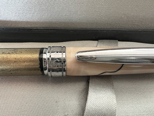 Marksman Stylo-Plume Sphère Bicolore Marbré Profils Chrome Écrit Avec Boîte