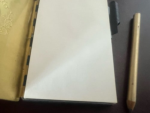 Lion's Club Notepad Golden With Coat-of-Arms & Pencil Vintage L 7 H 11