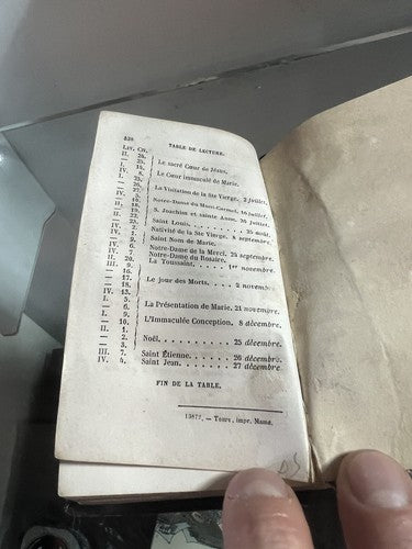 Livre Madonna Tres-Sainte Vierge Français Antique Impression Du 1883 Cuir