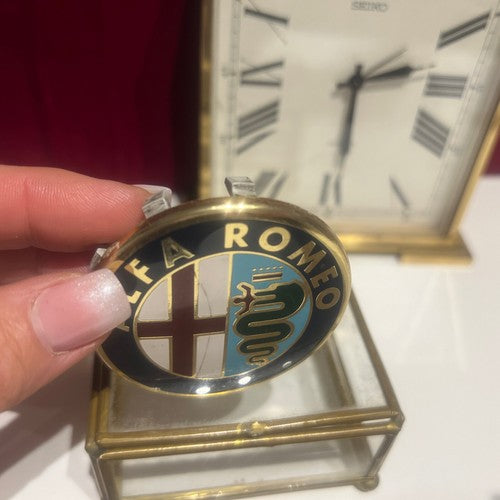 Alfa Romeo Alfetta Voiture Armes Emblème Écrit Logo Plaque Original 