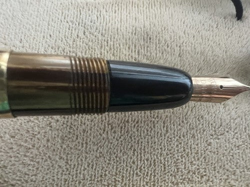 🔴 WATERMAN'S penna stilografica Ideal leva placcate ORO 18 KT scrivono vintage