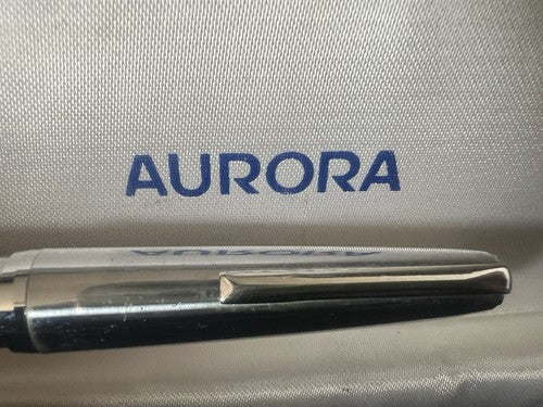 Auretta Stylo-Plume Stylo à Plume par Aurora Chrome Avec Cartouches Vintage 