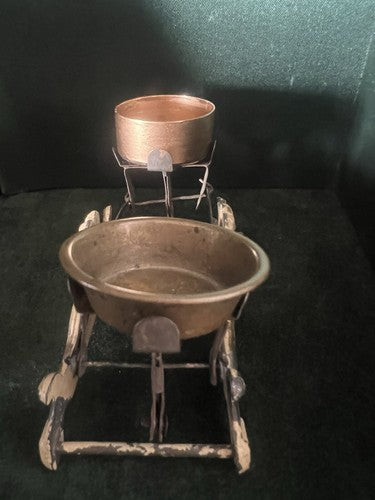 🔴 BILANCIA bilancino espositivo miniatura ghisa e smalti ULTRA RARA antica