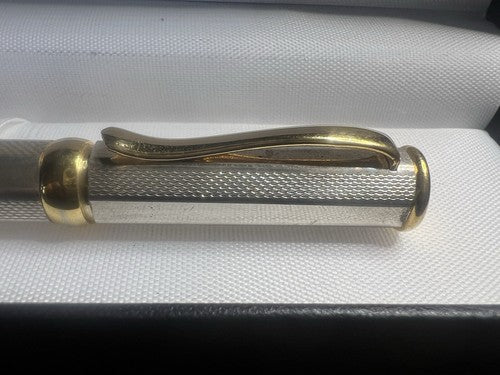 🔴 Penna sfera metallo lavorazione sfaccettature lisce guillocchè scrive vintage