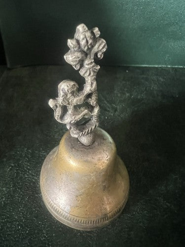 Sonnette Cloche Métal Lis Florence 4,2 Hauteur 7,5 CM Vintage