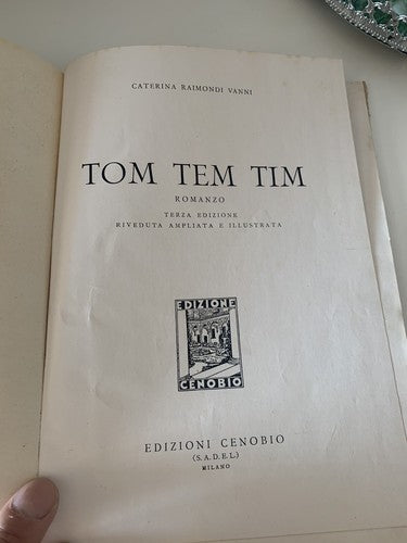 🔴 Book OM, TEM, TIM Raimondi Vanni Cenobio Milan Antique vintage novel 1945 