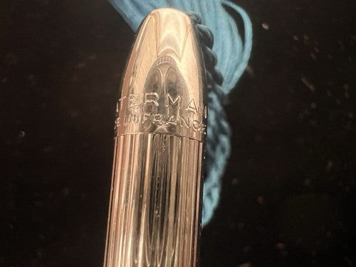 🔴 WATERMAN penna sfera Lady cromata millerighe con scatola vintage