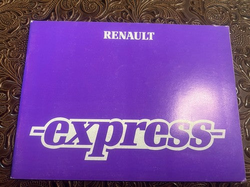 Renault Express Livret Voiture Utilisation et Entretien Italy Original Vintage