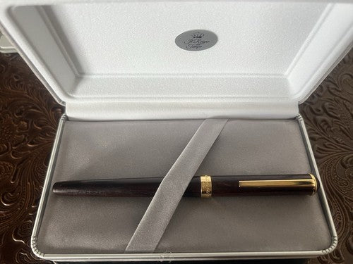 🔴 JEAN PIERRE LEPINE penna stilografica LEGNO a cartuccia iridium Point scrive