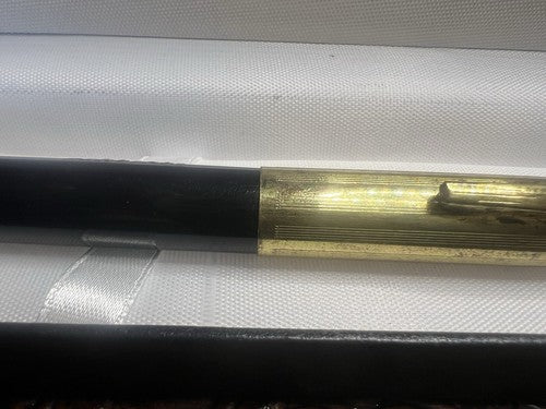 🔴 TOUJOURS penna stilografica PISTONE cappuccio laminato oro scrive vintage