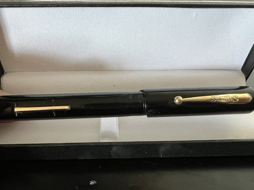 Pluma Estilográfica SHEAFFER De Celuloide Negra A Palanca Vintage '30 ESCRIBE