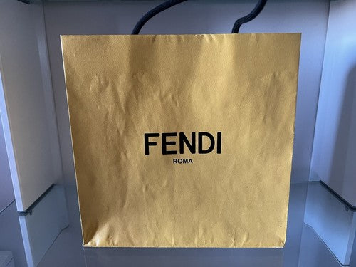 🔴 FENDI Roma black fabric and leather diary holder with vintage box L 13 h 17 