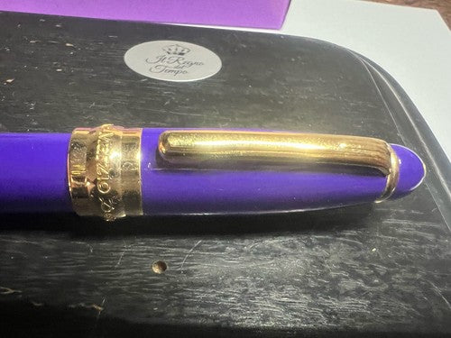 🔴 CAMPO MARZIO mini fountain pen purple lacquer Iridium Point writes 