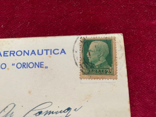 Carte Postale Stampré Regia Académie Mess Timbre 1937 