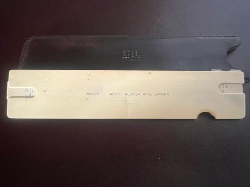 🔴 Regolo ALBERT NESTLER N. 11 calcolatore disegno tecnico fodero pelle vintage