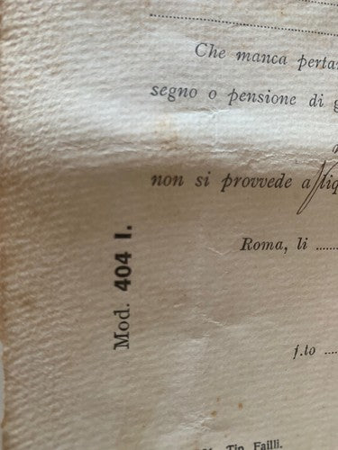 🔴 DECRETO negazione di assegno o pensione di guerra MINISTERO DEL TESORO 1923