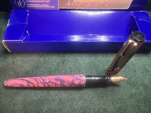 Waterman Stylo-Plume Stylo à Plume Reflex Rose 2 F Vintage Garantie Nouvelle