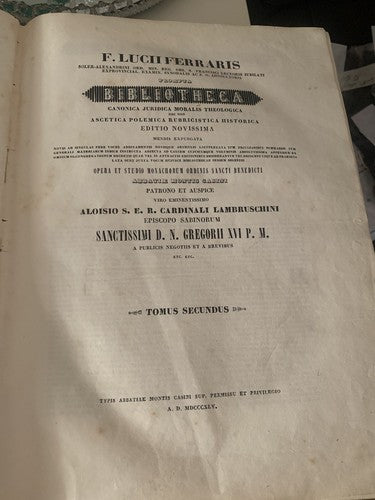 🔴 Ancient books ASCETIC POLEMIC RUBRICISTIC THEOLOGICAL Lucii Ferraris 1844 