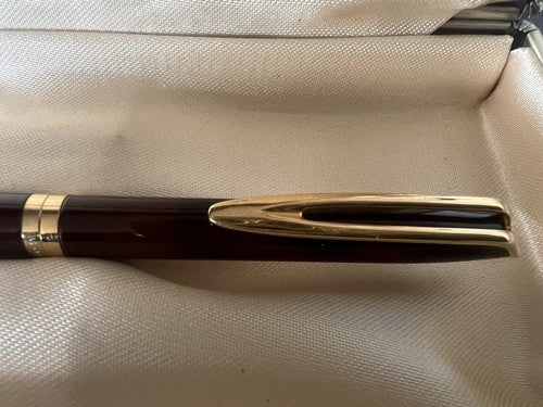 🔴 WATERMAN penna sfera lacca marmorizzata Emisphere francese nuova MAI USATA