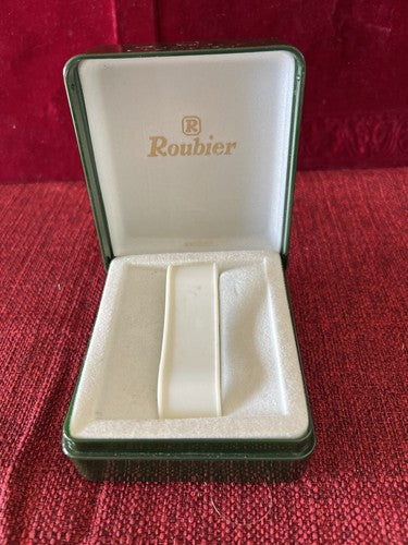 🔴 ROUBIER scatola box orologio verde con fermo interno custodia