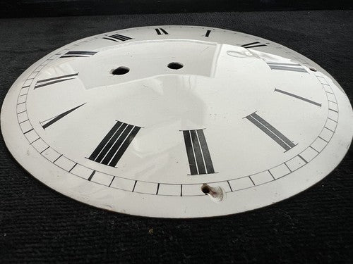 Quadrant Watch Pendulum Wall Enamelled Numbers Roman Vintage