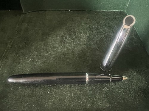 Aurora Stylo-Plume Sphère Recharge Roller Style Noire Capuche Chrome Écrit 