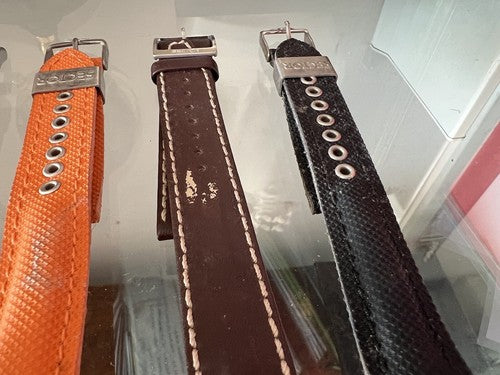 🔴 SECTOR cinturini orologi uomo pelle dimensioni come foto con fibbie 6 PEZZI