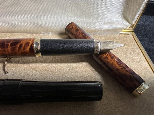 Columbus Stylo-Plume Stylo à Plume En Laque Marbré Cartouche Écrit Boîte