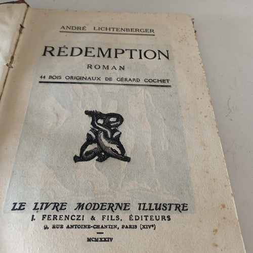 🔴 French book REDEMPTION Andrè Lichtenberger Gerard Cochet 