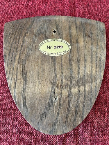 🔴 MILITARY CREST wooden shield KFOR KOSOVO of PACE numbered vintage 